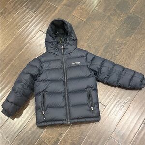 Marmot Charcoal Hooded Puffer Jacket